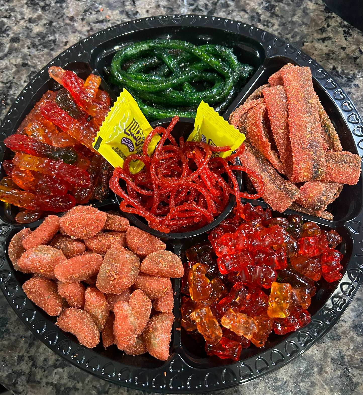 Valentine’s chamoy candy platters
